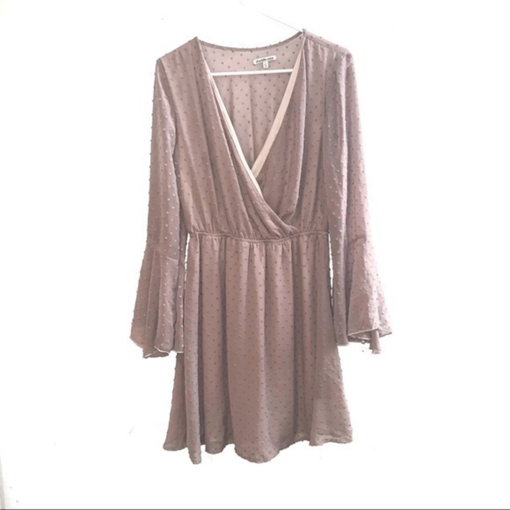 Surplice Long Sleeve Dress